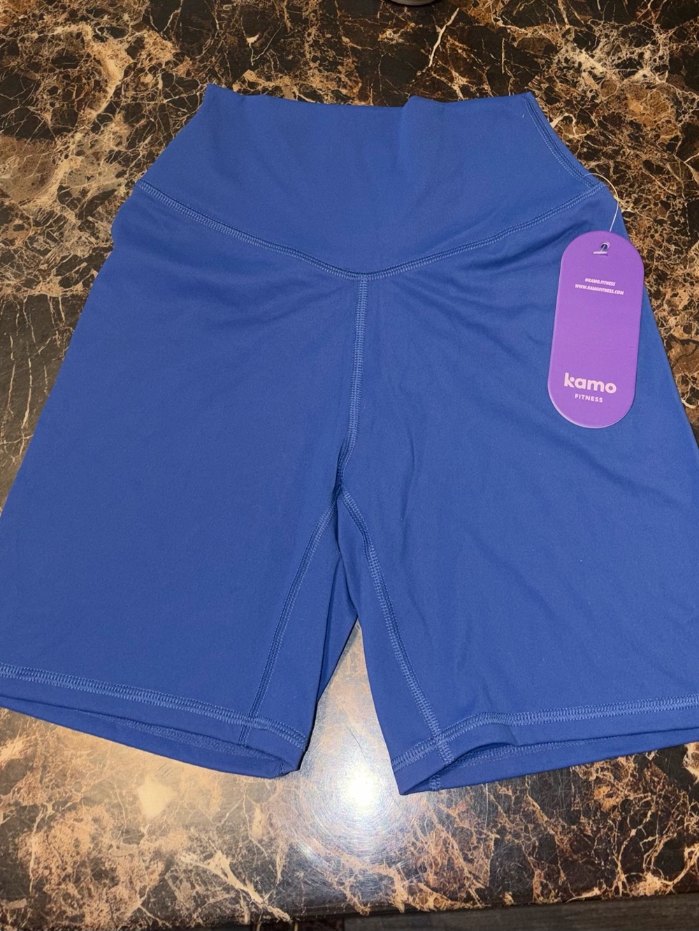 AMO Women's Cobalt High-Waist Bike Shorts